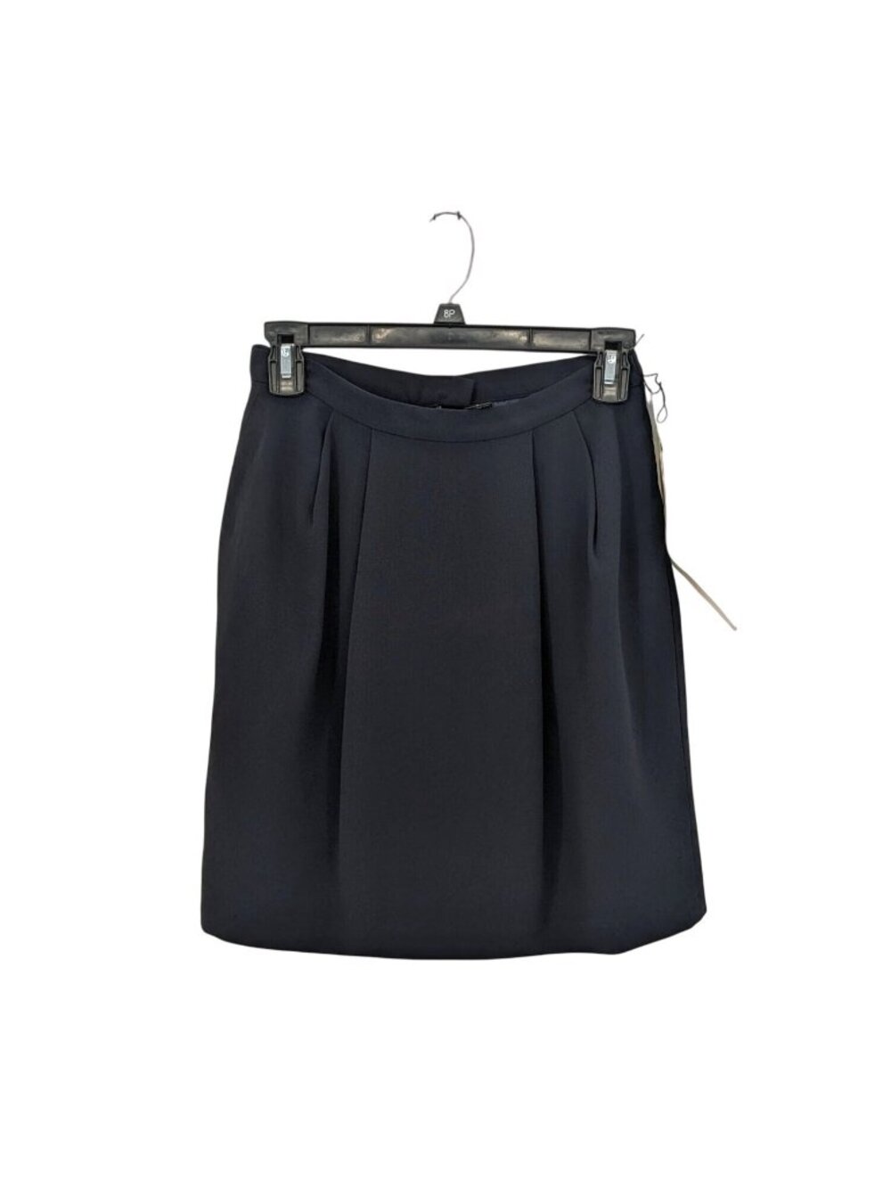 Vtg DKNY Navy Pleated Pencil Skirt Minimalist Office Tailored Chic Size 8 Petite